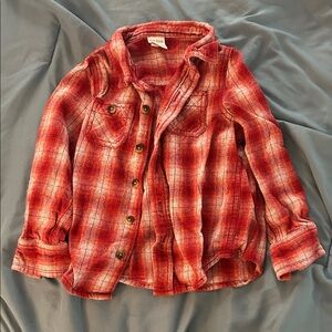 Okie Dokie Red Plaid Button-Down Shirt